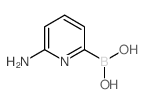 (6-氨基吡啶-2-基)硼酸结构式
