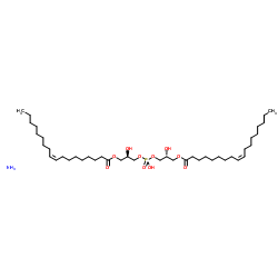 (Hydroxyphosphoryl)bis[oxy(2R)-2-hydroxy-3,1-propanediyl] (9Z,9'Z)bis(-9-octadecenoate) ammoniate (1:1) Structure