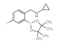 N-(4-氟-2-(4,4,5,5-四甲基-1,3,2-二氧硼杂环戊烷-2-基)苄基)环丙胺结构式