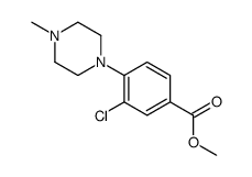 3-氯-4-(4-甲基哌嗪-1-基)苯甲酸甲酯结构式