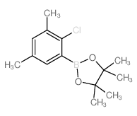 2-(2-氯-3,5-二甲基苯基)-4,4,5,5-四甲基-1,3,2-二噁硼烷结构式