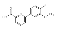 6-(4-氟-3-甲氧基苯基)吡啶-2-甲酸结构式