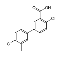 2-chloro-5-(4-chloro-3-methylphenyl)benzoic acid结构式