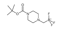 (4-Boc-1-哌嗪-1-基甲基)三氟硼酸内盐结构式