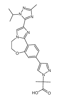 2-(4-(2-(1-异丙基-3-甲基-1H-1,2,4-三唑-5-基)-5,6-二氢苯并[f]咪唑结构式