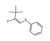 (E)-2-fluoro-3,3-dimethyl-1-(phenylthio)but-1-ene结构式