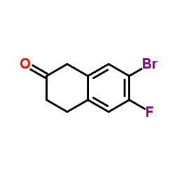 7-Bromo-6-fluoro-3,4-dihydro-2(1H)-naphthalenone结构式