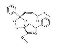 (3R,5R)-methyl 5-((Z)-3-methoxy-3-oxoprop-1-en-1-yl)-3-(2-oxo-2-phenylethyl)-5-phenyl-1,2,4-trioxolane-3-carboxylate Structure