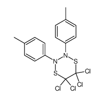 2,3-bis(4-methylphenyl)-5,5,6,6-tetrachloro-2,3,5,6-tetrahydro-1,4,2,3-dithiadiazine结构式