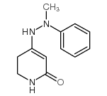5,6-二氢-4-(2-甲基-2-苯基肼基)-2-1H-吡啶酮结构式