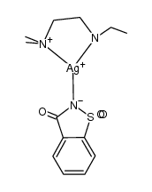 [Ag(saccharinate)(N-ethyl-N',N'-dimethylethylenediamine)] Structure