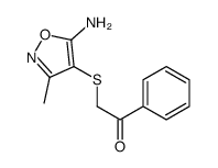 2-(5-氨基-3-甲基异噁唑-4-基硫代)-1-苯基乙酮结构式