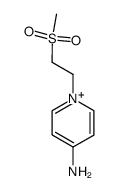 4-amino-1-(2-(methylsulfonyl)ethyl)pyridin-1-ium结构式