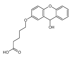 5-[(9-hydroxy-9H-xanthen-2-yl)oxy]pentanoic acid Structure