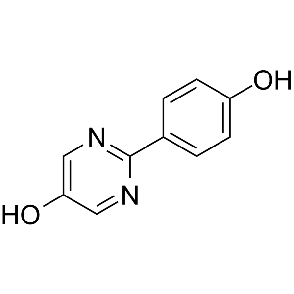 2-(4-羟基苯基)-5-嘧啶醇结构式