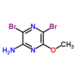 3,5-Dibromo-6-methoxy-2-pyrazinamine Structure
