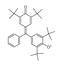 2,6-di-tert-butyl-4-[(3,5-di-tert-butyl-4-oxo-cyclohexa-2,5-dienylidene)-phenyl-methyl]-phenoxyl Structure