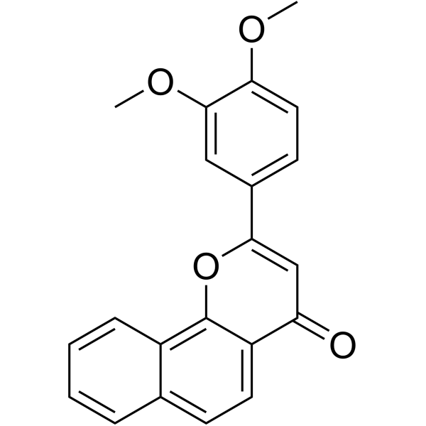 3',4'-Dimethoxy-α-naphthoflavone结构式