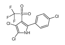 2,3-dichloro-5-(4-chlorophenyl)-4-(trifluoromethylsulfonyl)-1H-pyrrole Structure