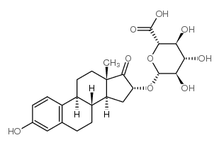 16α-Hydroxyestrone 16-β-D-Glucuronide Structure