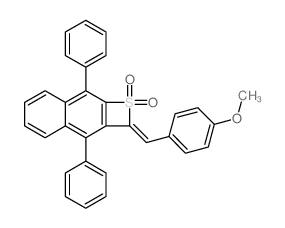 (2Z)-2-[(4-methoxyphenyl)methylidene]-3,8-diphenylnaphtho[2,3-b]thiete 1,1-dioxide结构式