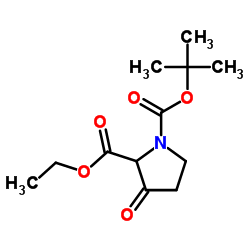 N-Boc-3-氧代吡咯烷-2-甲酸乙酯结构式