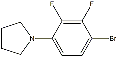 1-(4-溴-2,3-二氟苯基)吡咯烷结构式