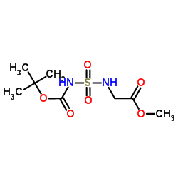 Methyl N-({[(2-methyl-2-propanyl)oxy]carbonyl}sulfamoyl)glycinate Structure