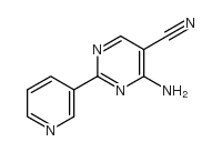 4-氨基-2-(3-吡啶基)嘧啶-5-甲腈结构式