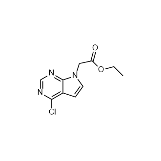 2-(4-氯-7H-吡咯并[2,3-d]嘧啶-7-基)乙酸乙酯结构式