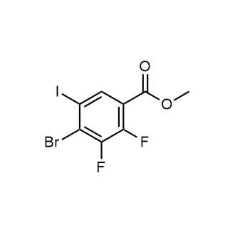4-溴-2,3-二氟-5-碘苯甲酸甲酯结构式