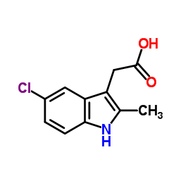 2-(5-氯-2-甲基-1H-吲哚-3-基)乙酸结构式