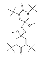 2,6,2',6'-tetra-tert-butyl-4,4'-dimethoxy-4,4'-peroxy-bis-cyclohexa-2,5-dienone结构式