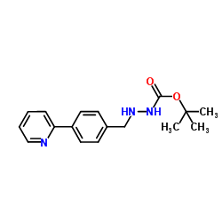 2-[4-(2-吡啶基)苄基]-肼羧酸叔丁酯结构式