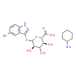5-BROMO-3-INDOXYL-BETA-D-GLUCURONIC ACID CYCLOHEXYLAMMONIUM SALT Structure