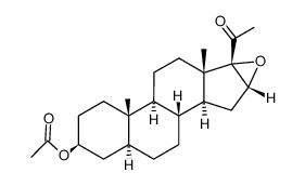 16α,17α-epoxypregnan-20-one-3β-ol 3-acetate Structure