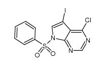 7-Benzenesulfonyl-4-chloro-5-iodo-7H-pyrrolo[2,3-d]pyrimidine Structure