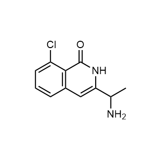 3-(1-氨基乙基)-8-氯-1,2-二氢异喹啉-1-酮结构式