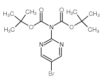 2-(N,N-BisBOC-Amino)-5-bromopyrimidine Structure