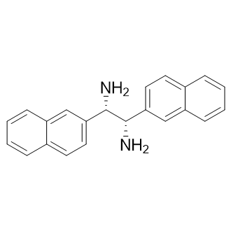 (1S,2S)-1,2-二(萘-2-基)乙烷-1,2-二胺结构式