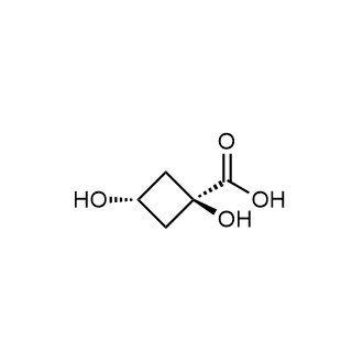 cis-1,3-Dihydroxycyclobutanecarboxylic acid Structure