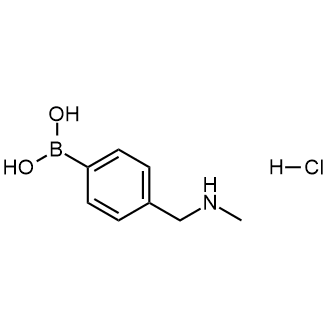4-[(甲氨基)甲基]苯基硼酸盐酸盐结构式