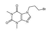 7-(3-溴丙基)-1,3-二甲基-2,3,6,7-四氢-1h-嘌呤-2,6-二酮结构式