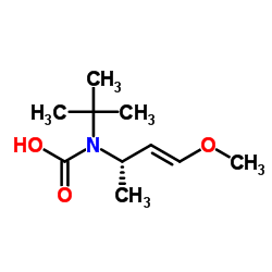 [(1S,2E)-3-甲氧基-1-甲基-2-丙烯基]-氨基甲酸-1,1-二甲基乙酯结构式