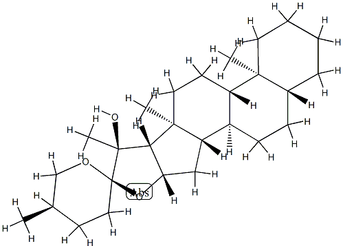 (20S,25R)-5α-Spirostan-20-ol结构式