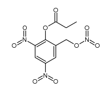 Benzyl alcohol, 2-​hydroxy-​3,​5-​dinitro-​, α-​nitrate 2-​propionate (7CI,​8CI) Structure