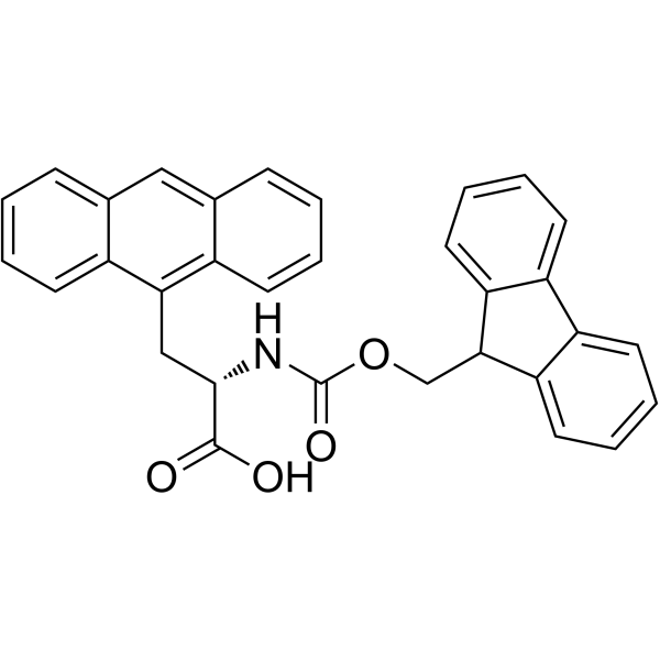 Fmoc-3-(9-蒽基)-L-丙氨酸结构式