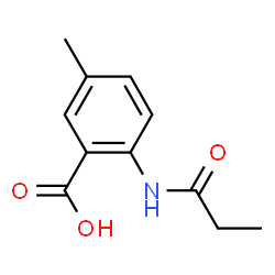 Benzoic acid, 5-methyl-2-[(1-oxopropyl)amino]- (9CI) structure