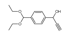 1-(4-(diethoxymethyl)phenyl)prop-2-yn-1-ol结构式