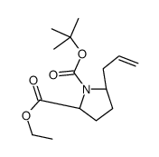 (2S)-1-TERT-BUTYL 2-ETHYL 5-ALLYLPYRROLIDINE-1,2-DICARBOXYLATE结构式